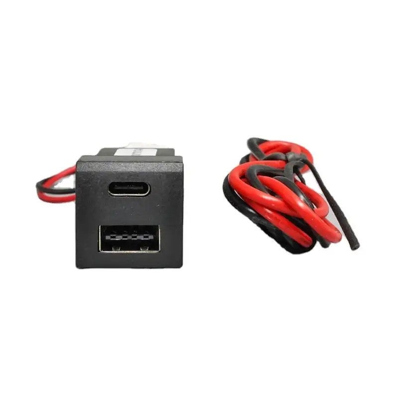 Bluejw Toyota Land Cruiser Prado 150 Car Charger - SQUARE 12V/24V Dual USB Ports QC3.0 & PD Type C Automobile Charger Power Socket - Image 3